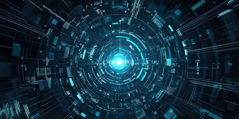 Fototapeta premium Cyber defense framework with threat analysis, defensive measures, and response protocols.