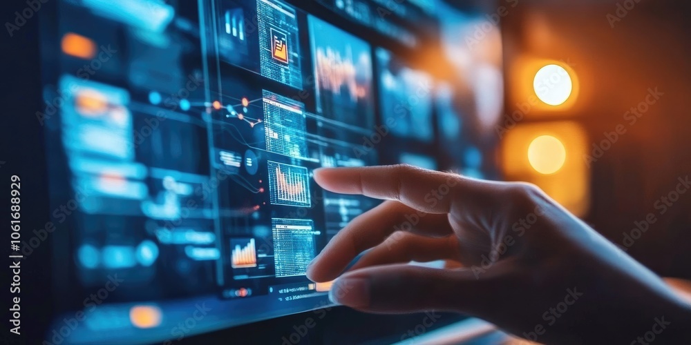 Leinwandbilder A high-tech digital documentation interface that enables seamless creation and management of electronic records.
