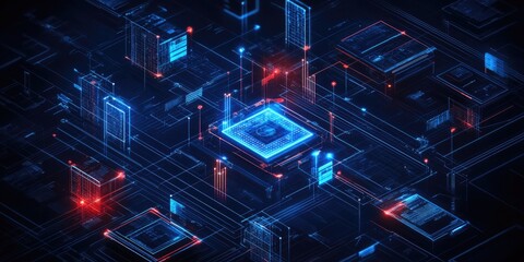 Zero Trust framework visualization with segmented security zones and access controls.