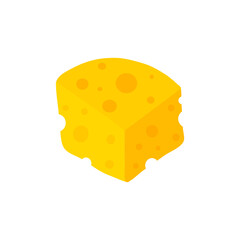 cheese flat design vector illustration. Delicious flat style food. Organic meal isolated on background