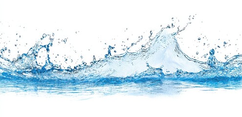 Splash of water with dynamic waves