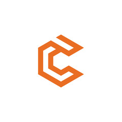 Hexagon Letter C Logo design vector template