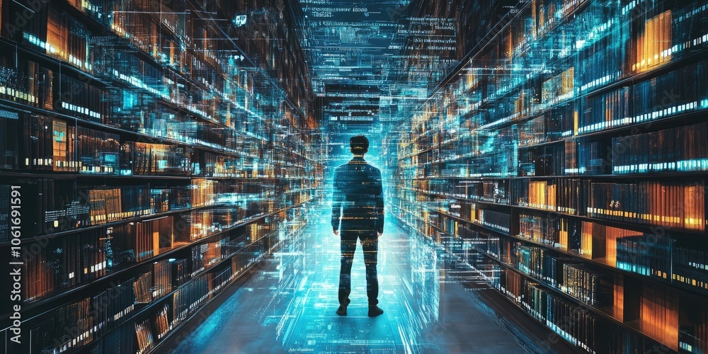 Fototapete an innovative knowledge library featuring ai-enhanced search tools for quick access to resources.