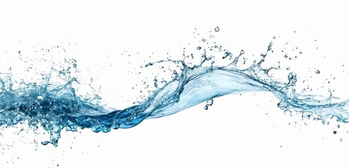 Splash of water in motion with isolated white background