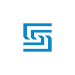 Square Letter S Logo design vector template