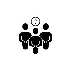 customers questions concept line icon. Simple element illustration. customers questions concept outline symbol design.