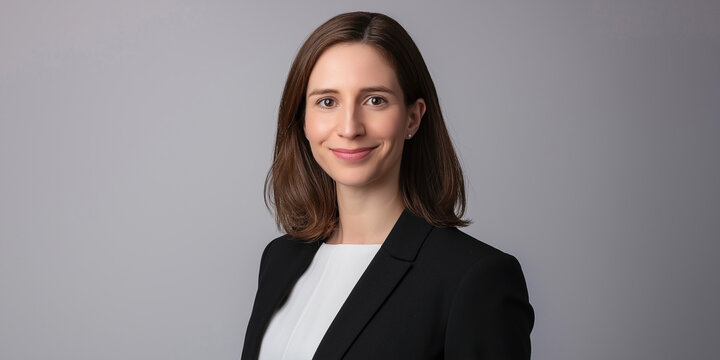 Professionelles Portrait einer sympathischen Gesch&auml;ftsfrau in moderner Businesskleidung. Authentische Aufnahme f&uuml;r Unternehmenswebsite