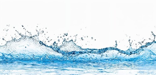 Splash of water, illustrating motion and fluidity, set against a clean white background.
