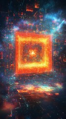 Fototapeta premium Holographic Canvas, Digital Art and NFTs