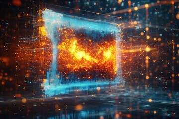 Obraz premium Holographic Canvas, Digital Art and NFTs