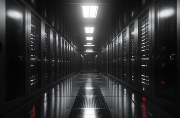 Fototapeta premium Server Room Corridor.