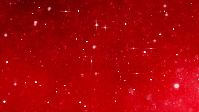 Sparkling red glitter. Christmas, New Year and Valentine celebration. Abstract star light background. Loop video.(124)