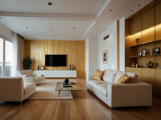 Fototapeta premium beautiful apartment, interior beautiful room interior decoration