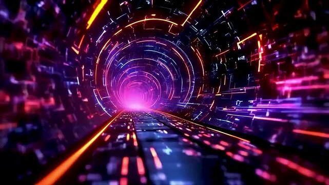 a tunnel with a tunnel with a purple light at the enda tunnel with a purple light at the enda tunnel with a purple light at the enda purple light at the end