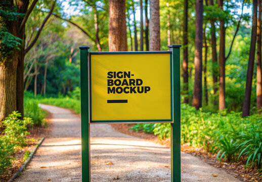 Standing Signboard Mockup Template