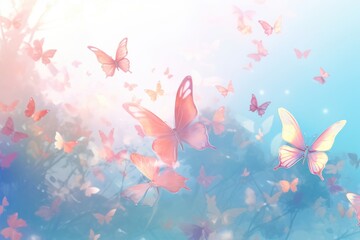 Flying butterflies outdoors animal nature.