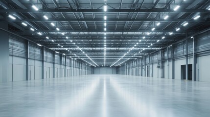 Fototapeta premium Empty Warehouse Interior.