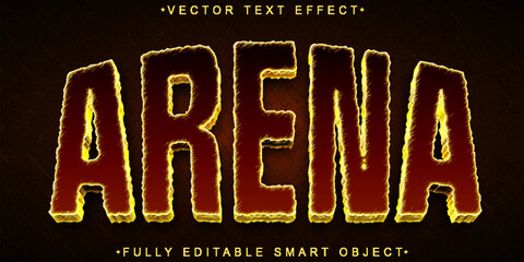 Brown Arena Fight Vector Fully Editable Smart Object Text Effect