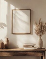 Wooden Table Mockup.