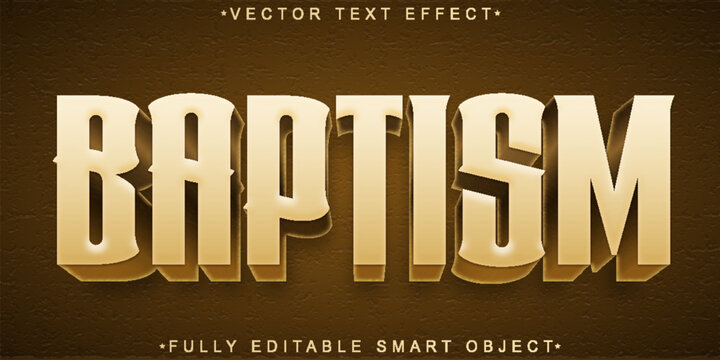 Baptism Vector Fully Editable Smart Object Text Effect