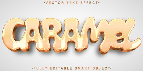 Caramel Vector Fully Editable Smart Object Text Effect