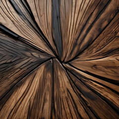 Obraz premium Rough wood grain with black and dark brown colors, thick lines that show strength and simplicity, giving a modern and raw feel.