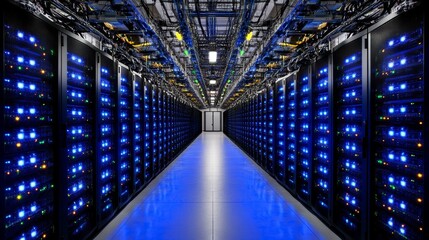 Fototapeta premium Data Center Server Room Network Infrastructure Technology