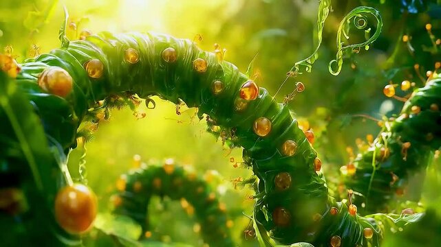 a caterpillar  ea caterpillar  eating  a tomatoa caterpillar  eating  a tomatoa caterpillar  eating  a tomatoating  a tomato
