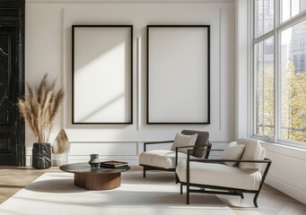 Modern Living Room Mockup.