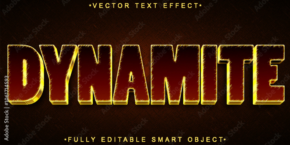 Aufkleber dynamite explosion vector fully editable smart object text effect