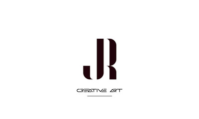 JR, RJ, J, R abstract letters logo monogram