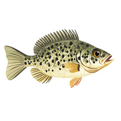 Naklejka premium bluegill fish vector illustration