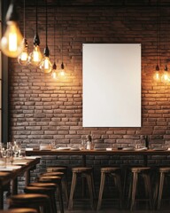 Brick Wall Bar Interior.