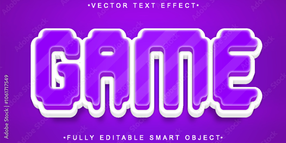 Poster arcade pixel game vector fully editable smart object text effect