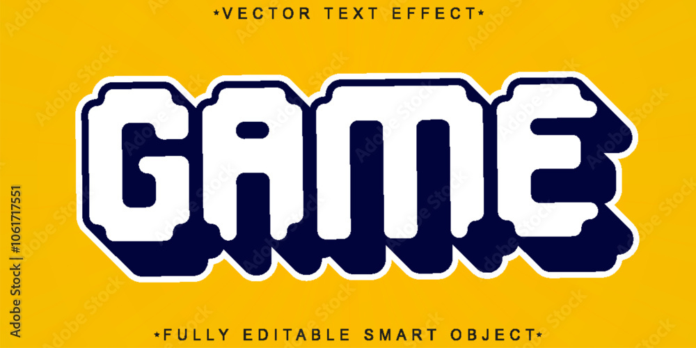Poster Arcade Pixel Game Vector Fully Editable Smart Object Text Effect