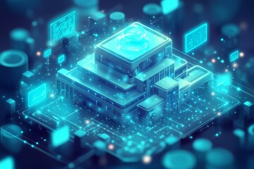 Obraz premium Digital Health Ecosystem, Digital Transformation in Healthcare