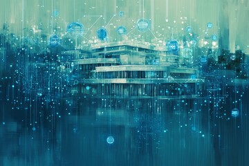 Obraz premium Digital Health Ecosystem, Digital Transformation in Healthcare