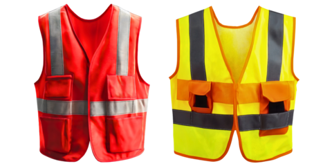 Essential safety vest isolated, protective reflective uniform security industrial, enhanced protection fluorescent worker, professional workwear, visibility warning equipment