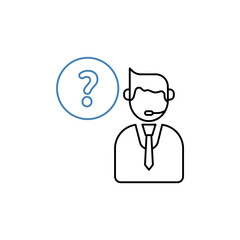 customer service concept line icon. Simple element illustration. customer service concept outline symbol design.