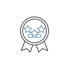 brand reputation concept line icon. Simple element illustration. brand reputation concept outline symbol design.