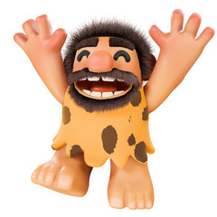 Caveman, 3d character illustration