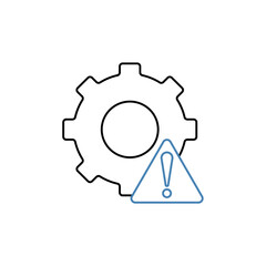 troubleshooting concept line icon. Simple element illustration. troubleshooting concept outline symbol design.