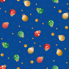 Christmas Seamless Pattern. Christmas and New year Holiday Repeatable Pattern. Decorative Elements Texture for Wallpaper, Gift Wrapping paper, Card or Banner Template or Fabric Textile Prints.