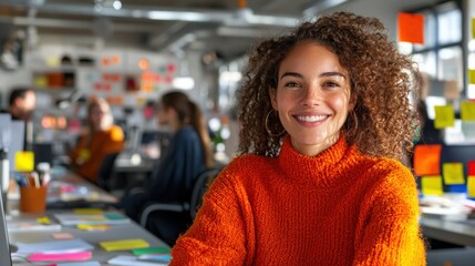 A Cheerful Young Female Creatives Engaged in Brainstorming Session