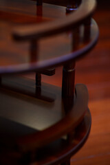 Luxurious glossy wood furniture