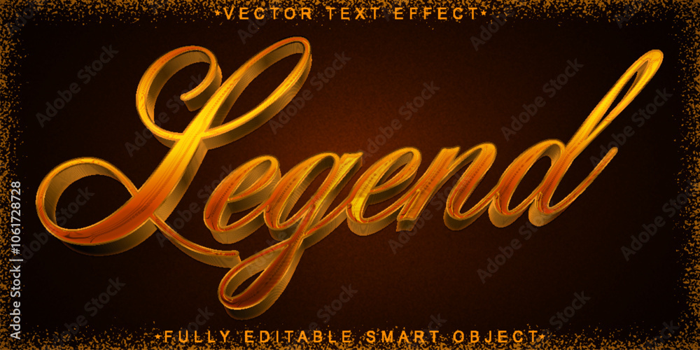 Poster Myth Legend Vector Fully Editable Smart Object Text Effect