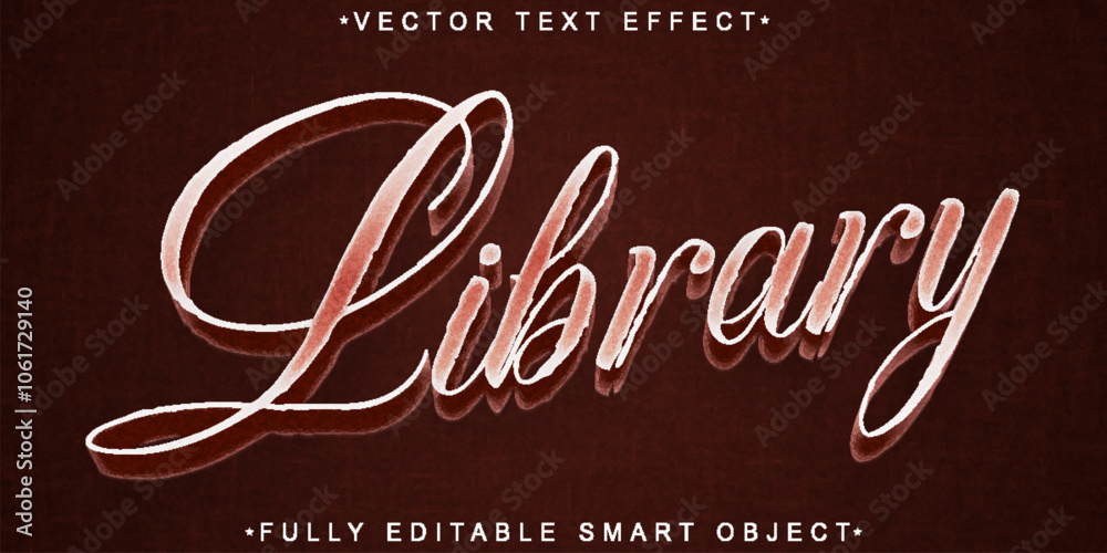 Poster library vector fully editable smart object text effect