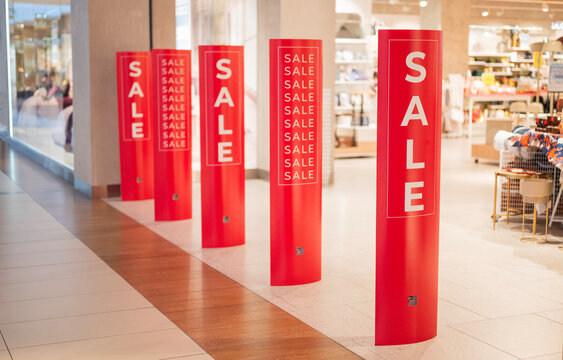 discounts in a store in a shopping mall