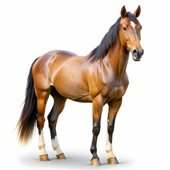 Fototapeta premium horse in white background