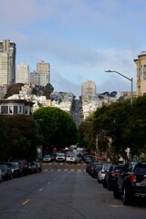 steep city street in downtown San Francisco